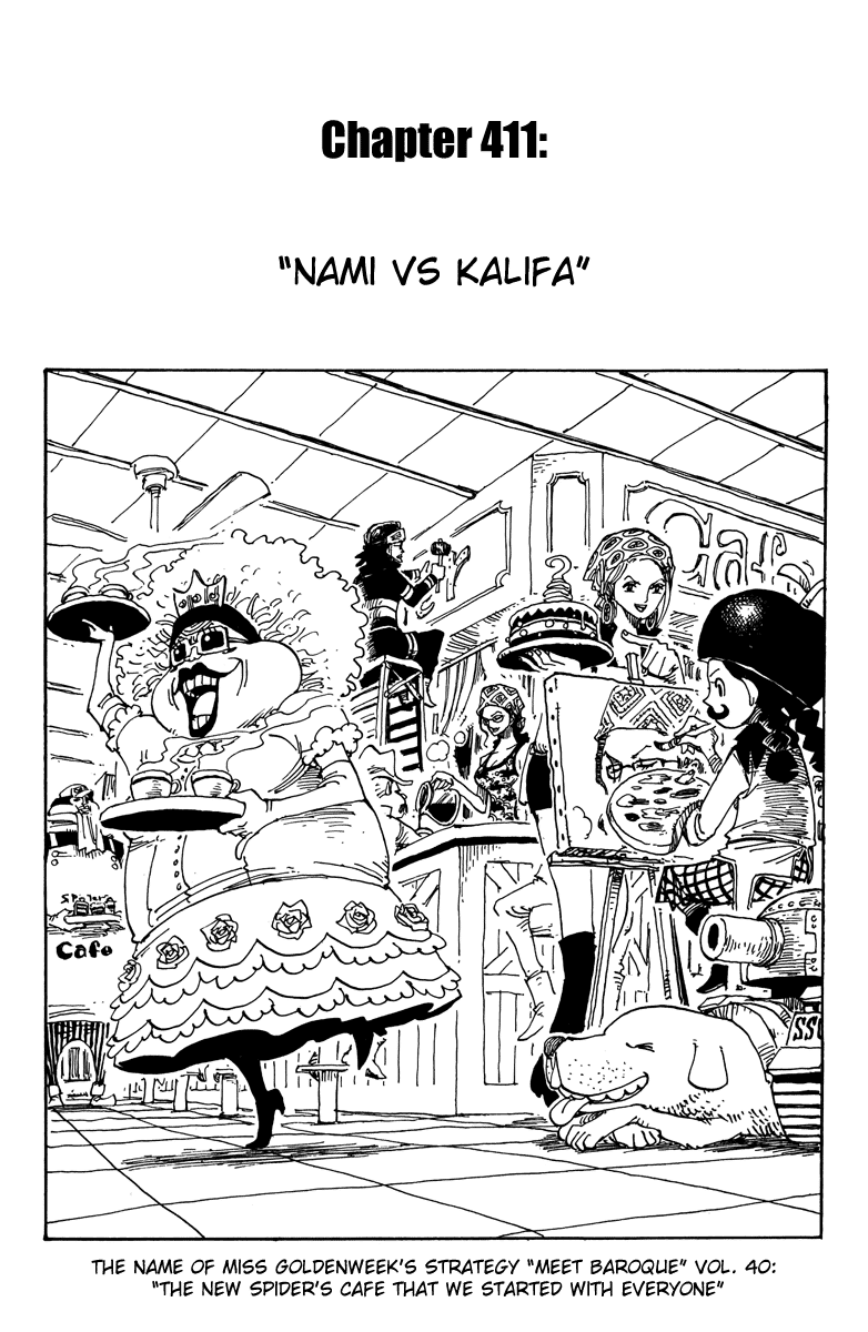 One Piece, Chapter 411 image 01